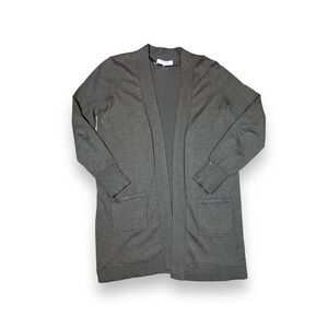 Pointelle Brown Knit Cardigan Sweater